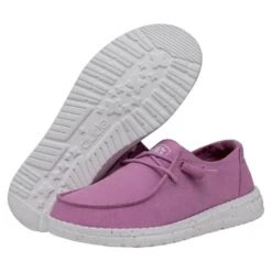 Wendy Slub Canvas - Violet -Heydude Shoes 40063 508 WENDYSLUBCANVAS VIOLET PAIRBOTTOM