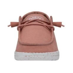 Wendy Slub Canvas - Terracotta -Heydude Shoes 40063 6VE WENDYSLUBCANVAS TERRACOTTA LEFTFRONT