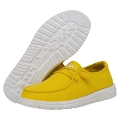 Wendy Slub Canvas - Empire Yellow -Heydude Shoes 40063 76I WENDYSLUBCANVAS EMPIREYELLOW PAIRBOTTOM
