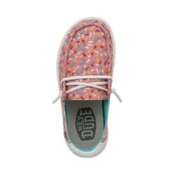 Wendy Youth - Birthday Pink Sprinkles -Heydude Shoes 40069 6UO WENDYYOUTHBIRTHDAY PINKSPRINKLES LEFTTOP