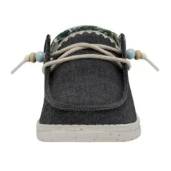 Wendy Fringe - Carbon -Heydude Shoes 40071 0YK WENDYFRINGE CARBON LEFTFRONT