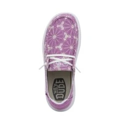Wendy Rise Eyelet - Violet -Heydude Shoes 40075 508 WENDY RISE EYELET VIOLET LEFT 6