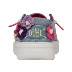 Wendy Youth Rise - Crochet Dahlia -Heydude Shoes 40107 1KU WENDYYOUTHRISE CROCHETDAHLIA LEFTBACK