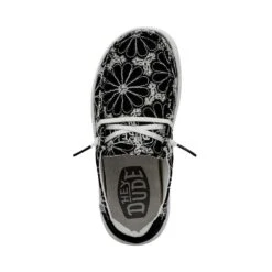 Wendy Youth Rise Eyelet - Black -Heydude Shoes 40108 001 WENDY YOUTH RISE EYELET BLACK LEFT 6