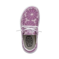 Wendy Youth Rise Eyelet - Violet -Heydude Shoes 40108 508 WENDY YOUTH RISE EYELET VIOLET LEFT 6