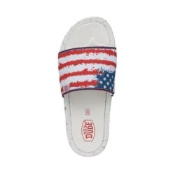 Chandler Knit - Flag -Heydude Shoes 40114 1JR CHANDLERKNIT FLAG LEFTTOP