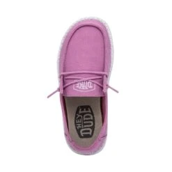 Wendy Youth Slub Canvas - Violet 7 Wendy Youth Slub Canvas - Violet -Heydude Shoes 40143 508 WENDY YOUTH SLUB CANVAS VIOLET LEFT 6