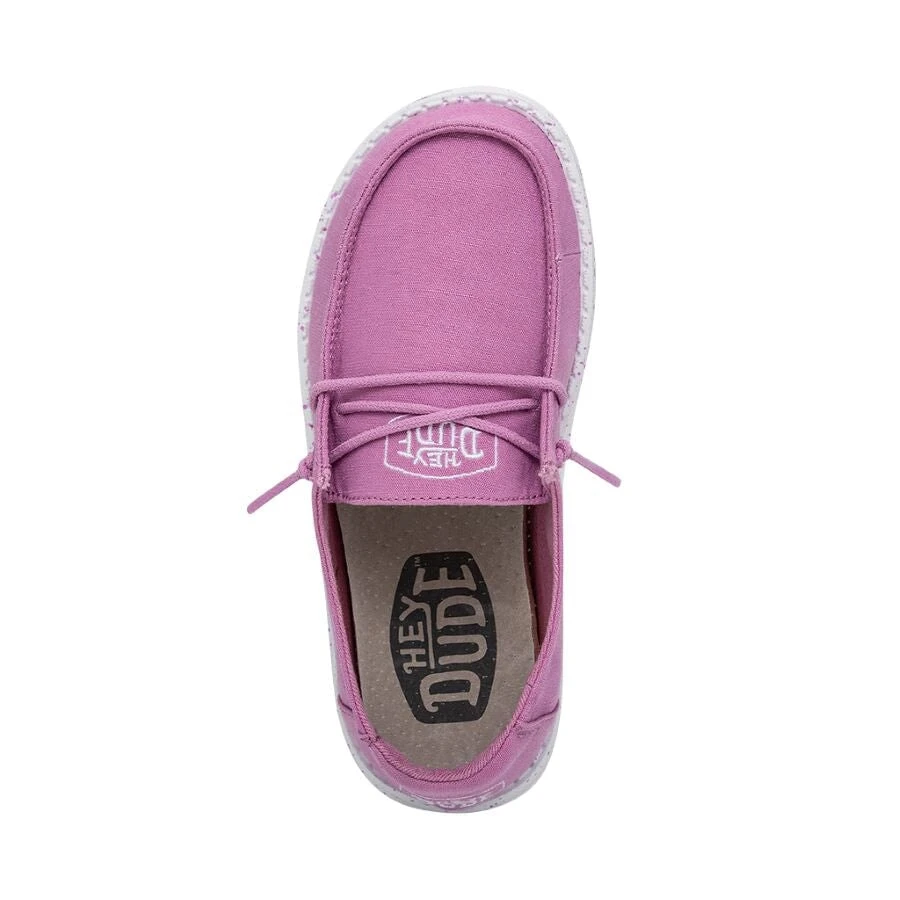 Wendy Youth Slub Canvas - Violet Wendy Youth Slub Canvas - Violet -Heydude Shoes 40143 508 WENDY YOUTH SLUB CANVAS VIOLET LEFT 6