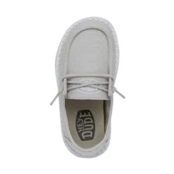 Wendy Toddler Slub Canvas - Light Grey -Heydude Shoes 40144 007 WENDYTODDLERSLUBCANVAS LIGHTGREY LEFTTOP