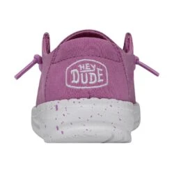 Wendy Toddler Slub Canvas - Violet -Heydude Shoes 40144 508 WENDYTODDLERSLUBCANVAS VIOLET LEFTBACK