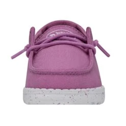 Wendy Toddler Slub Canvas - Violet -Heydude Shoes 40144 508 WENDYTODDLERSLUBCANVAS VIOLET LEFTFRONT
