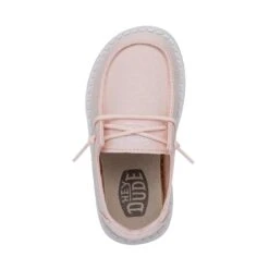 Wendy Toddler Slub Canvas - Pink -Heydude Shoes 40144 680 WENDYTODDLERSLUBCANVAS PINK LEFTTOP