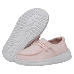 Wendy Toddler Slub Canvas - Pink -Heydude Shoes 40144 680 WENDYTODDLERSLUBCANVAS PINK PAIRBOTTOM