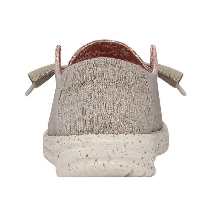 Wendy Chambray Wide - White Nut Wendy Chambray Wide - White Nut -Heydude Shoes 40151 2BK WENDYCHAMBRAYWIDE WHITENUT LEFTBACK 2