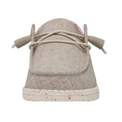 Wendy Chambray Wide - White Nut 5 Wendy Chambray Wide - White Nut -Heydude Shoes 40151 2BK WENDYCHAMBRAYWIDE WHITENUT LEFTFRONT