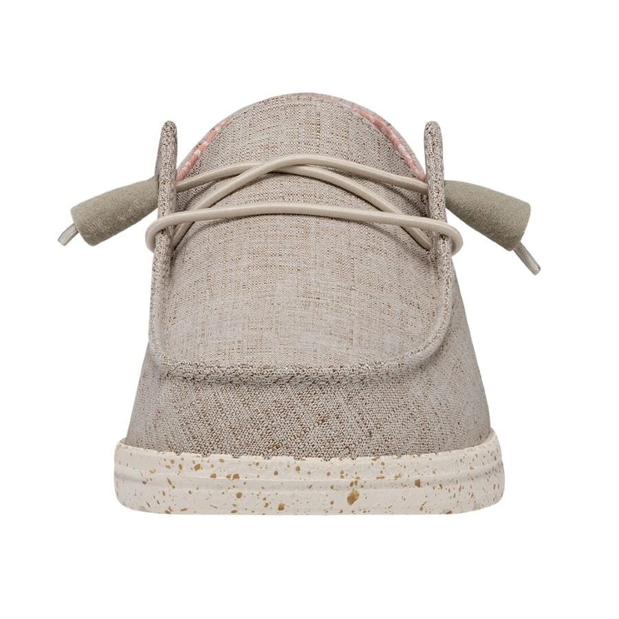 Wendy Chambray Wide - White Nut Wendy Chambray Wide - White Nut -Heydude Shoes 40151 2BK WENDYCHAMBRAYWIDE WHITENUT LEFTFRONT
