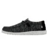 Wally Sox Stitch Wide - Black White -Heydude Shoes 40161 0YH WALLYSOXSTITCH BLACKWHITE LEFTSIDE 1