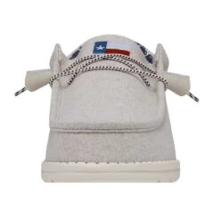 Wally Texas Canvas - Off White -Heydude Shoes 40380 1LB WALLYTEXASCANVAS OFFWHITE LEFTFRONT