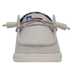 Wendy Texas Canvas - Off White -Heydude Shoes 40381 1LB WENDYTEXASCANVAS OFFWHITE LEFTFRONT