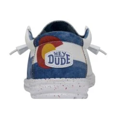 Wally Colorado Watercolor - White -Heydude Shoes 40382 100 WALLYCOLORADOWATERCOLOR WHITE LEFTBACK