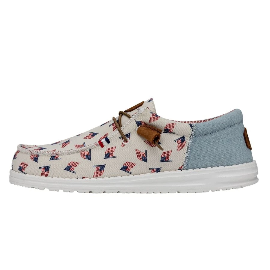 Wally Americana - Flag Wally Americana - Flag -Heydude Shoes 40395 1JR WALLYAMERICANA FLAG LEFTSIDE