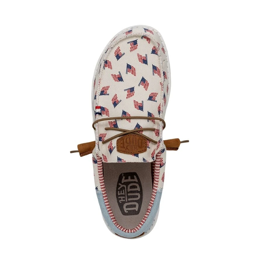 Wally Americana - Flag Wally Americana - Flag -Heydude Shoes 40395 1JR WALLYAMERICANA FLAG LEFTTOP