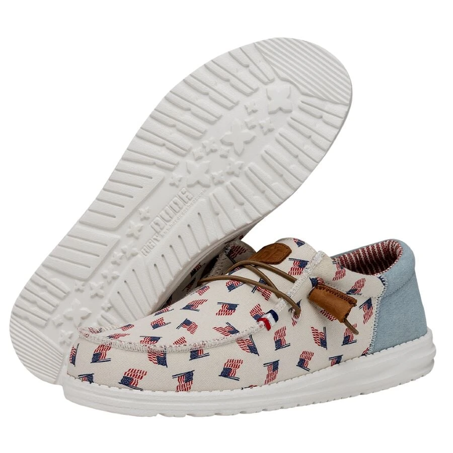 Wally Americana - Flag Wally Americana - Flag -Heydude Shoes 40395 1JR WALLYAMERICANA FLAG PAIRBOTTOM