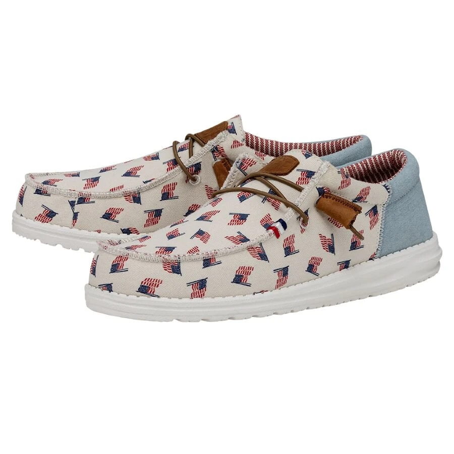 Wally Americana - Flag Wally Americana - Flag -Heydude Shoes 40395 1JR WALLYAMERICANA FLAG PAIRSIDE