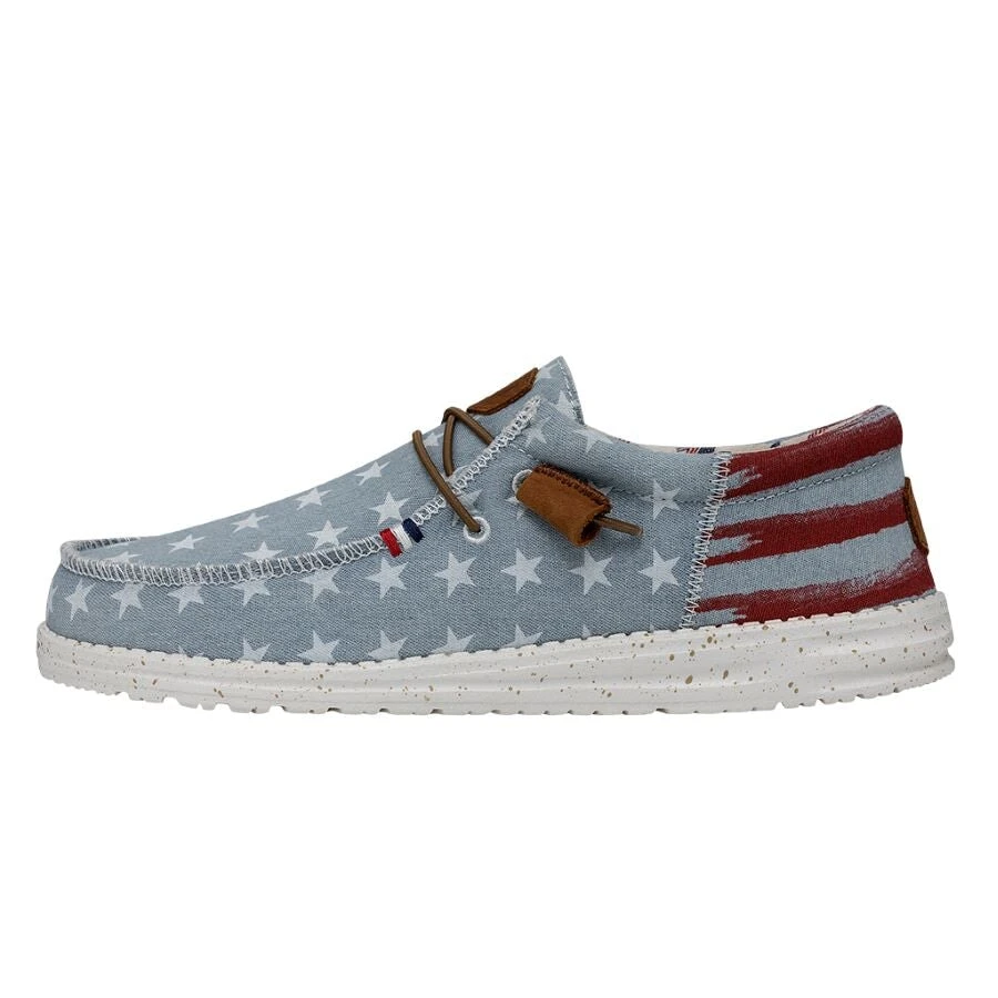 Wally Americana - Denim Star Wally Americana - Denim Star -Heydude Shoes 40395 4NR WALLYAMERICANA DENIMSTAR LEFTSIDE