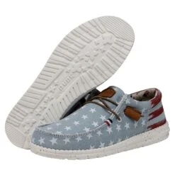 Wally Americana - Denim Star 5 Wally Americana - Denim Star -Heydude Shoes 40395 4NR WALLYAMERICANA DENIMSTAR PAIRBOTTOM 1
