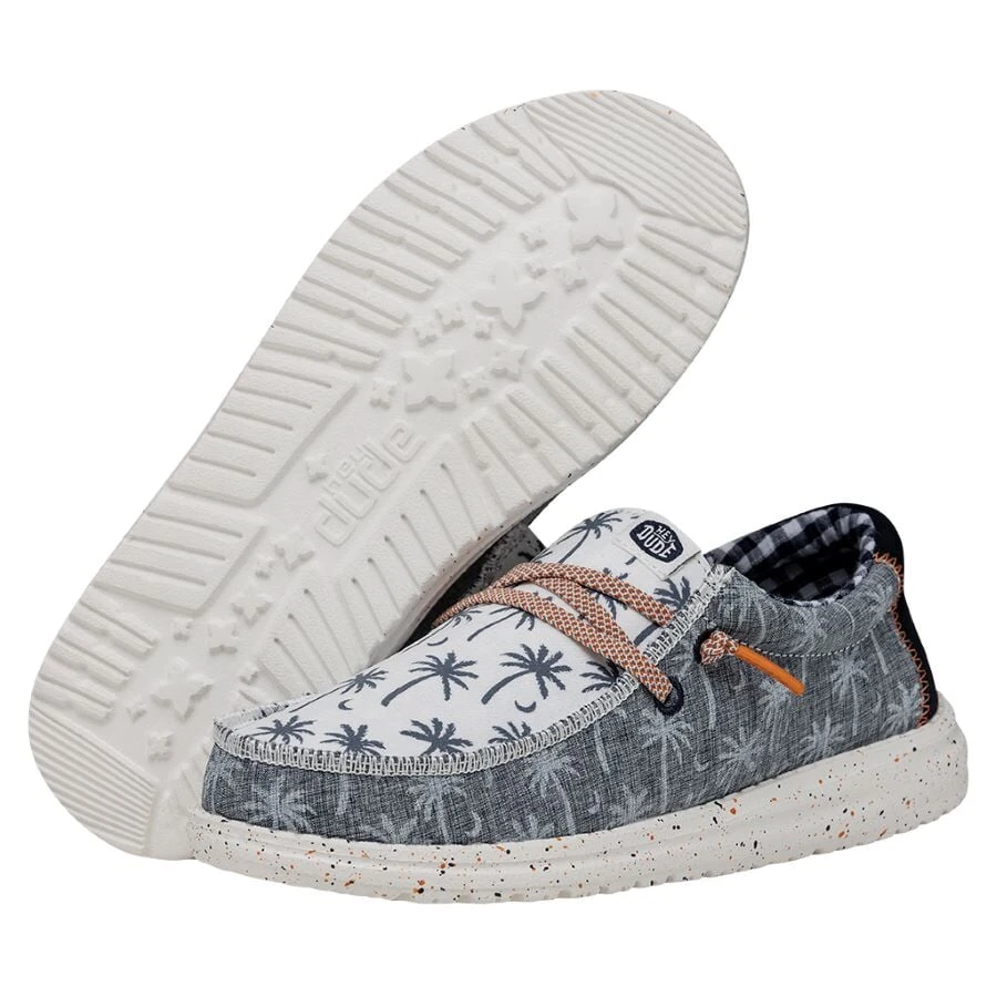 Wally Youth Tropical - Blue Wally Youth Tropical - Blue -Heydude Shoes 40475 425 WALLYYOUTHTROPICAL BLUE PAIRBOTTOM