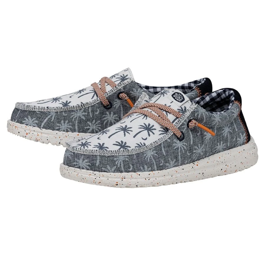 Wally Youth Tropical - Blue Wally Youth Tropical - Blue -Heydude Shoes 40475 425 WALLYYOUTHTROPICAL BLUE PAIRSIDE