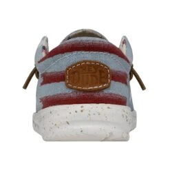 Wally Youth Americana - Denim Star 6 Wally Youth Americana - Denim Star -Heydude Shoes 40479 4NR WALLYAMERICANAYOUTH DENIMSTAR LEFTBACK