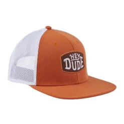 Trucker Cap - Orange 5 Trucker Cap - Orange -Heydude Shoes 41004 810 TruckerHat Orange Side