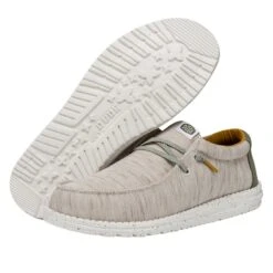 Wally Jersey - Taupe -Heydude Shoes FW23 M 40169 214 WALLY JERSEY TAUPE LEFT PAIROUTSOLE