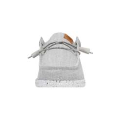 Wally Washed Canvas - Light Grey -Heydude Shoes FW23 M 40296 007 WALLY WASHED CANVAS LIGHT GREY LEFT FRONT