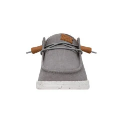 Wendy Washed Canvas - Grey -Heydude Shoes FW23 W 40297 030 WENDY WASHED CANVAS GREY LEFT FRONT