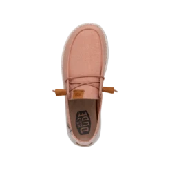 Wendy Washed Canvas - Rose Dust -Heydude Shoes FW23 W 40297 6WK WENDY WASHED CANVAS ROSE CLOUD LEFT TOP