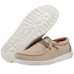 Wally Washed - Tan -Heydude Shoes SS22 M 111521700 WALLY WASHED TAN LEFT 3