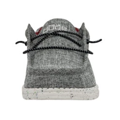 Wally Blend - Black -Heydude Shoes SS22 M 112474987 WALLY ECO LINEN BLACK LEFT 4