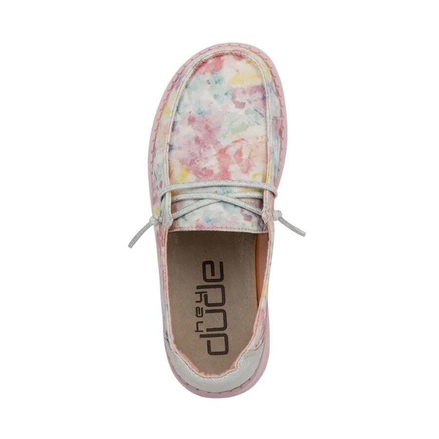 Wendy Youth - Taffy Dye -Heydude Shoes SS22 W 130125085 WENDY YOUTH PINK TAFFY DYE LEFT 6 1