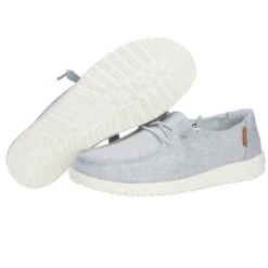 Wendy Chambray - Light Grey -Heydude Shoes WendyLinenLightGrey2 6784e94f 9614 4a61 9441 4742f380375f